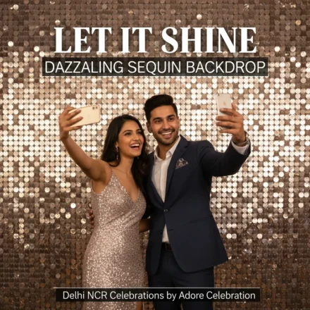 Let It Shine: How a Dazzling Sequin Backdrop Can Make Your Delhi NCR Celebration Unforgettable